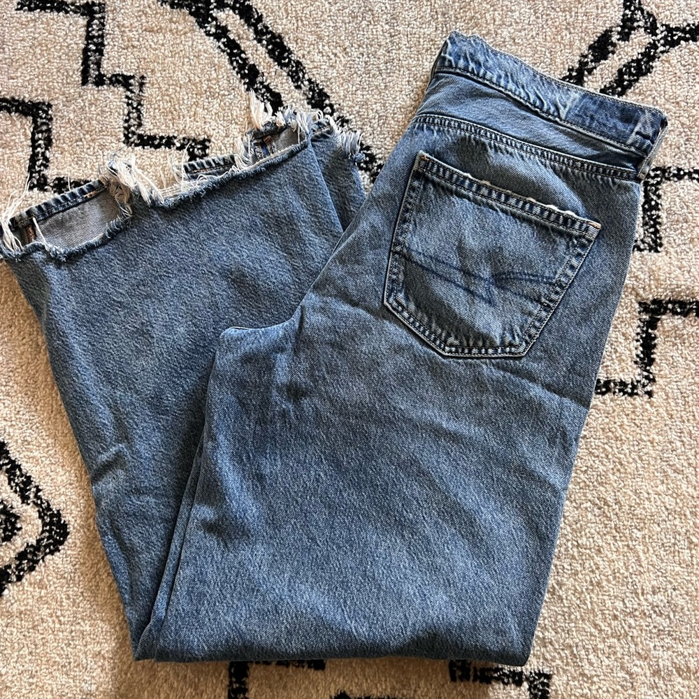 American Eagle Outfitters Blue Flare & Wide Leg Jeans